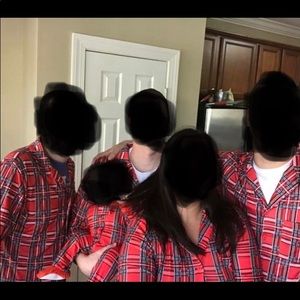 Matching flannel Christmas pajamas